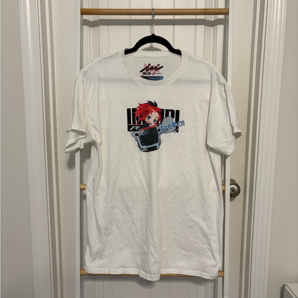 White Car Anime Inspired Graphic Tee